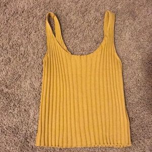 Yellow textured crop top